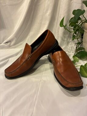 Men’s Size 11 Cole Haan Nike Air Brown Leather Moccasin Stitch Loafers (ABBA)